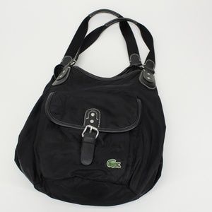 Lacoste Bags - Lacoste Black Nylon Hobo Bag Lacoste Bags - Lacoste Black Nylon Hobo Bag